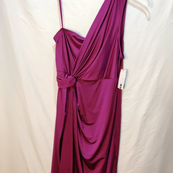 DKNYC NWT Wild Voile Dress One Shoulder Drape XL - Picture 2 of 7